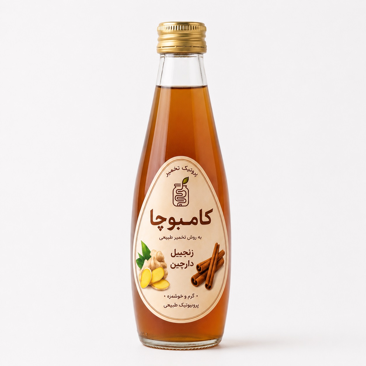 کامبوچا زنجبیل دارچین